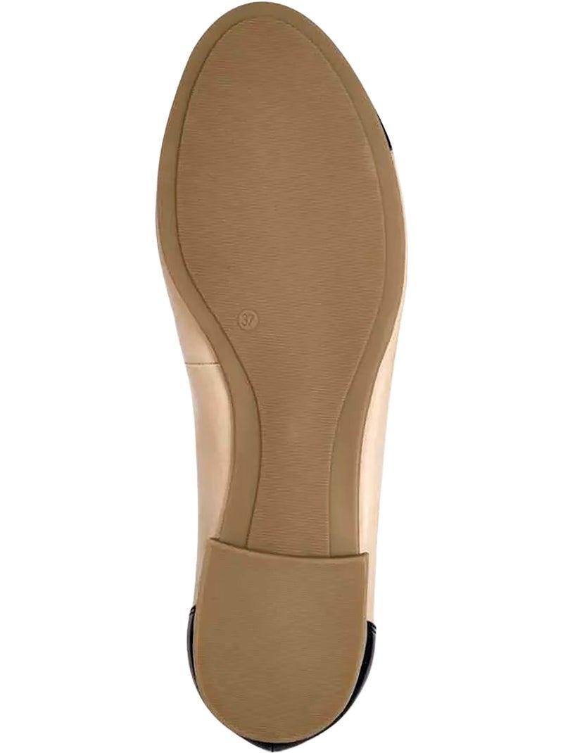 Ballerine Cuir Tamaris Beige - Kiabi