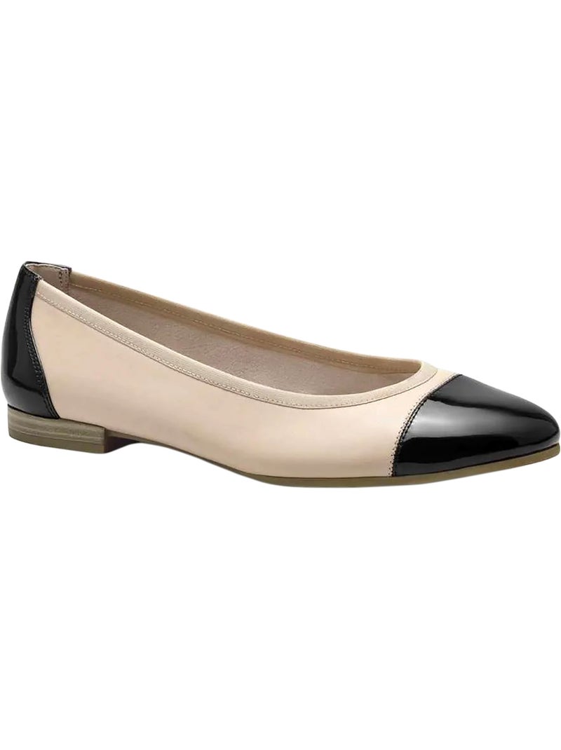 Ballerine Cuir Tamaris Beige - Kiabi