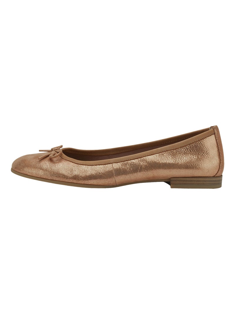Ballerine Cuir Tamaris Marron - Kiabi