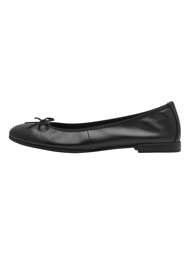Ballerine Cuir Tamaris Noir - Kiabi