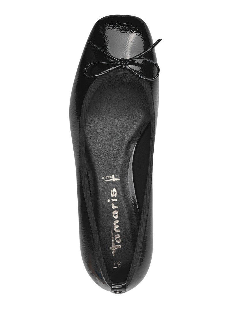 Ballerine Cuir Tamaris Noir - Kiabi