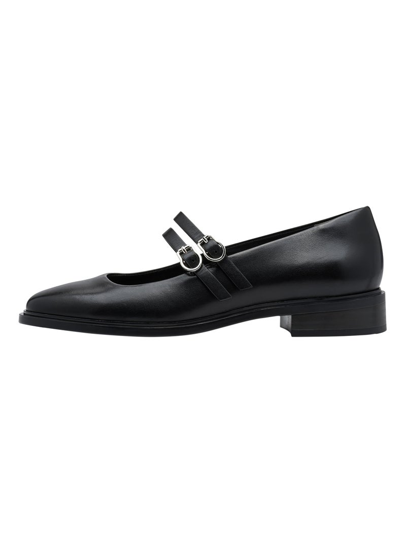 Ballerine Cuir Tamaris Noir - Kiabi