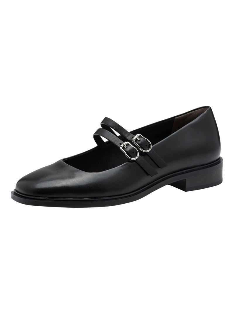 Ballerine Cuir Tamaris Noir - Kiabi
