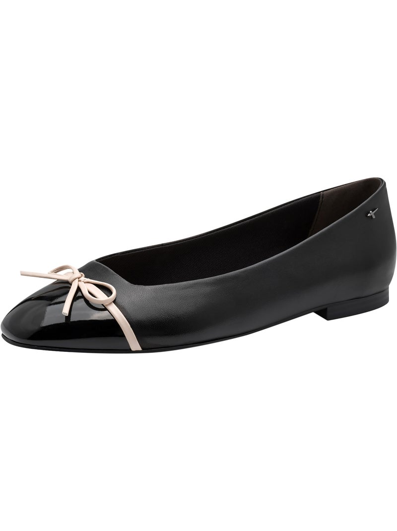 Ballerine Cuir Tamaris Noir - Kiabi