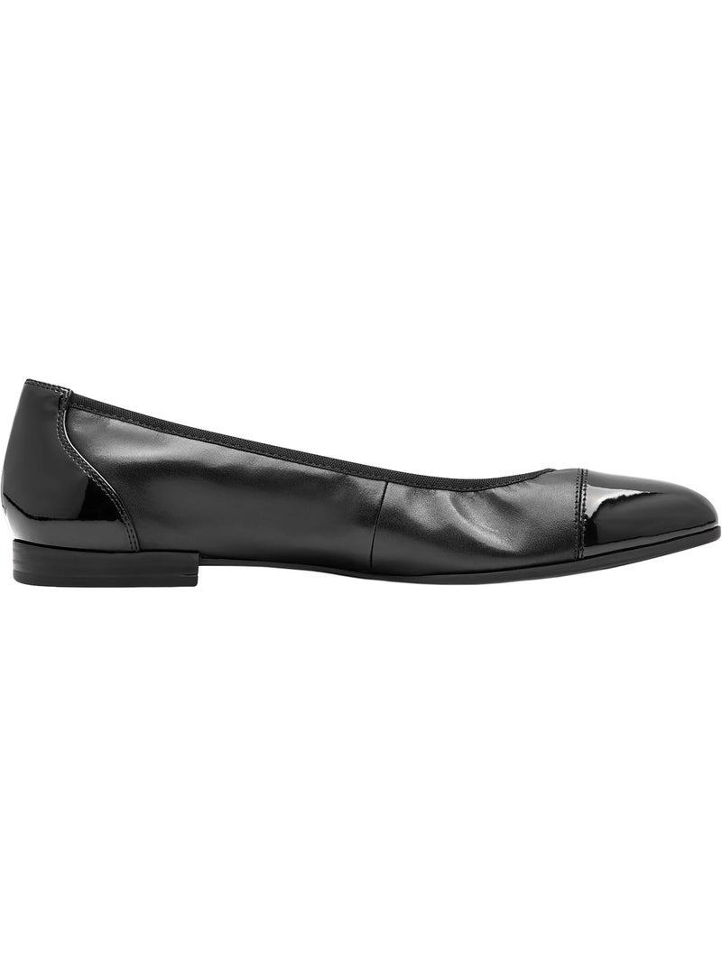 Ballerine Cuir Tamaris Noir - Kiabi