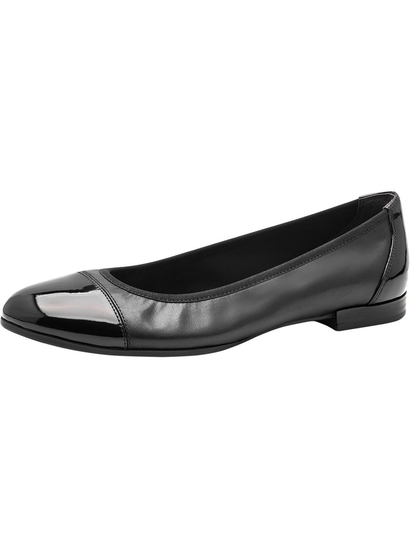 Ballerine Cuir Tamaris Noir - Kiabi