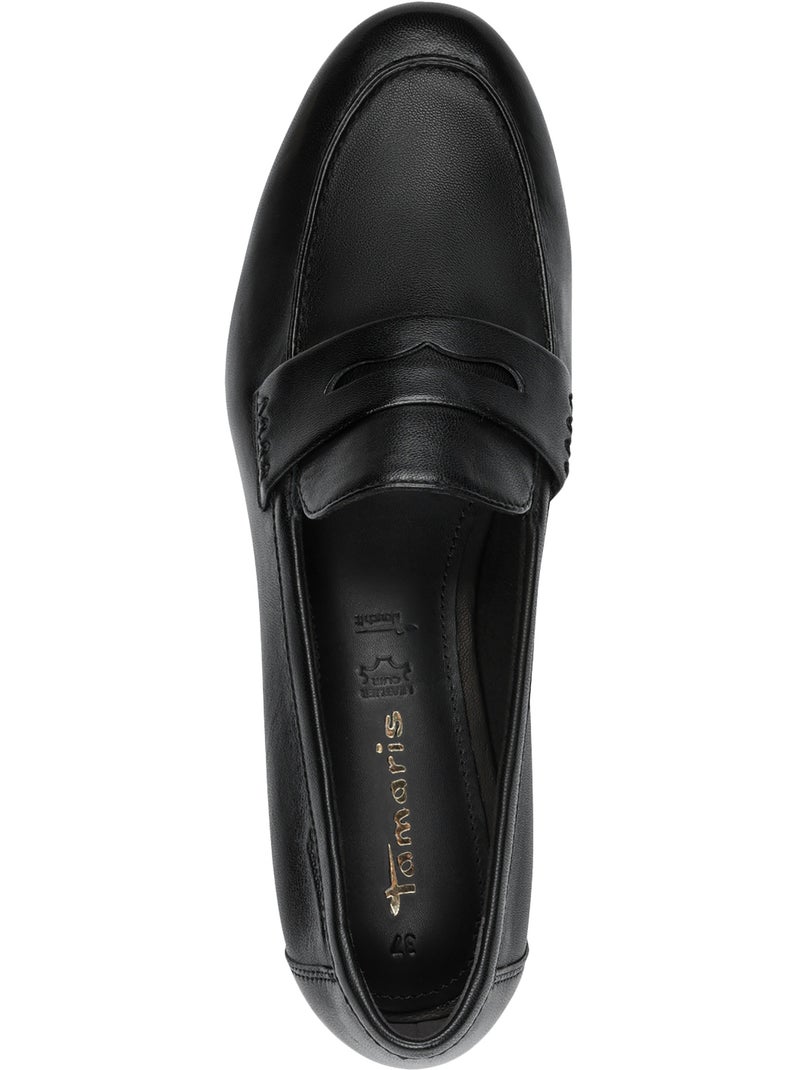 Ballerine Cuir Tamaris Noir - Kiabi