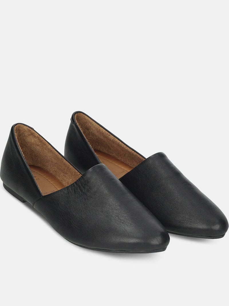 Ballerine en cuir BATA Noir - Kiabi