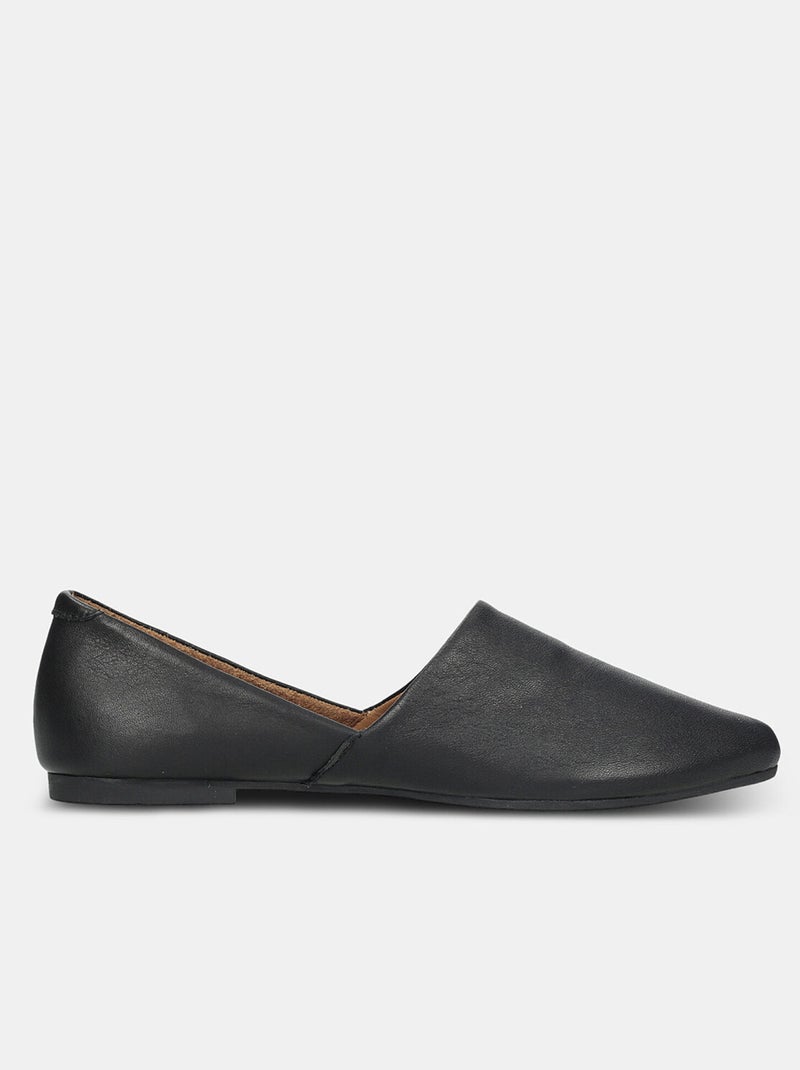 Ballerine en cuir BATA Noir - Kiabi