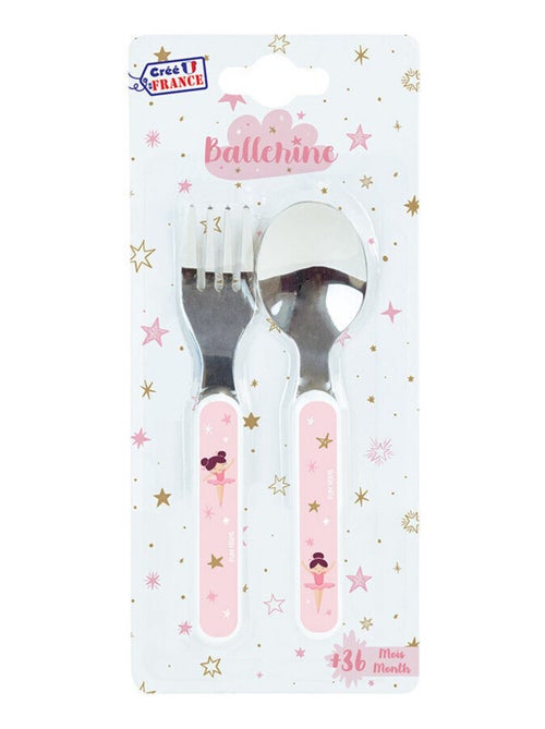 Ballerine Ensemble Couverts Inox (Fourchette, Cuillère) - Kiabi