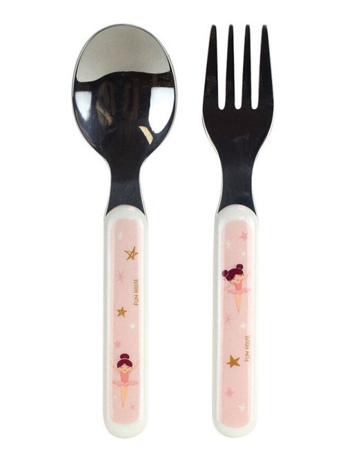 Ballerine Ensemble Couverts Inox (Fourchette, Cuillère) - Kiabi