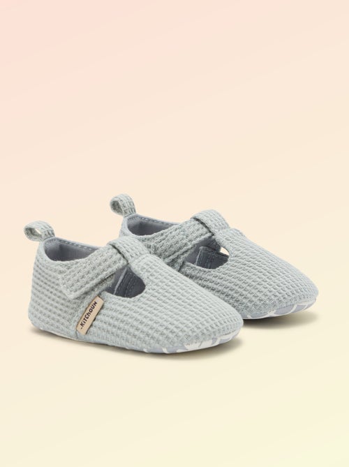 Ballerine 'Kitchoun' détaillé en coton - Kiabi