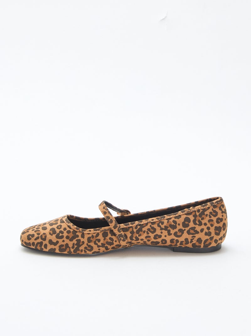 Ballerine léopard Marron - Kiabi