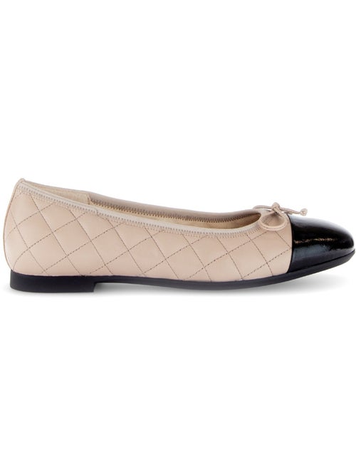 Ballerine  matelassée bout vernis noir - Kiabi
