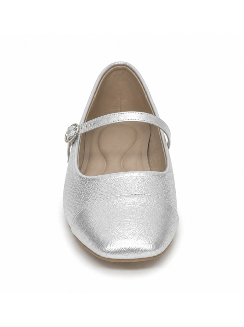 Ballerine matériau synthétique montevita Argent - Kiabi