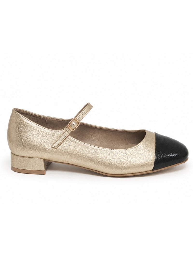 Ballerine matériau synthétique montevita Doré/or - Kiabi