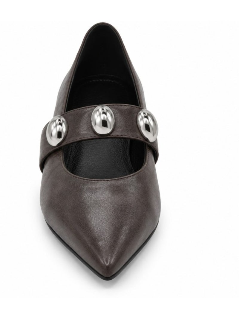 Ballerine matériau synthétique montevita Marron - Kiabi