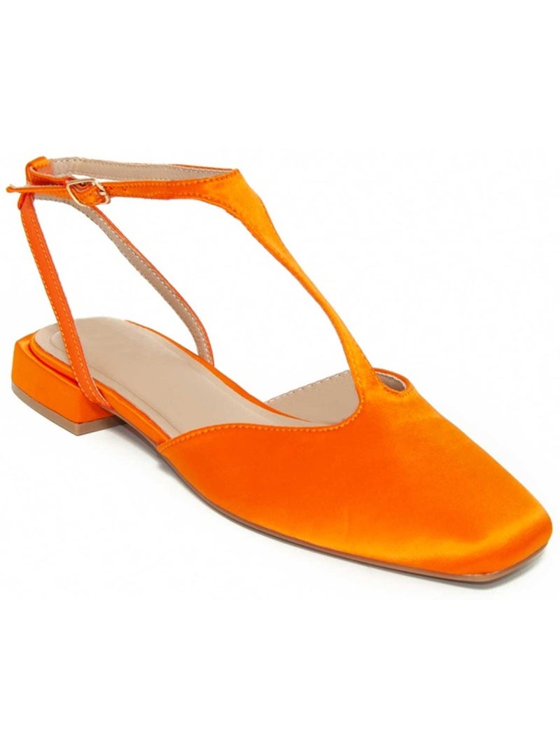 Ballerine Matériau Synthétique Montevita Orange - Kiabi