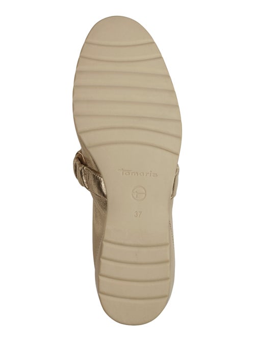 Ballerine Plate Cuir Tamaris - Kiabi