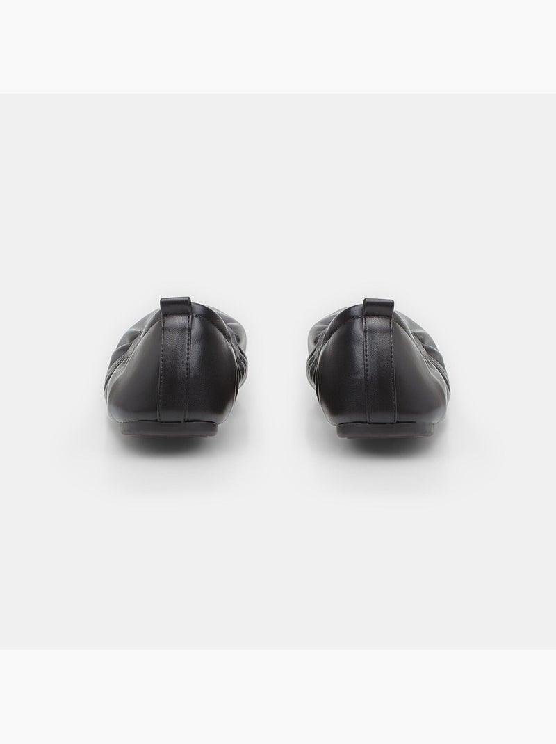 Ballerine plate élastiquée Noir - Kiabi