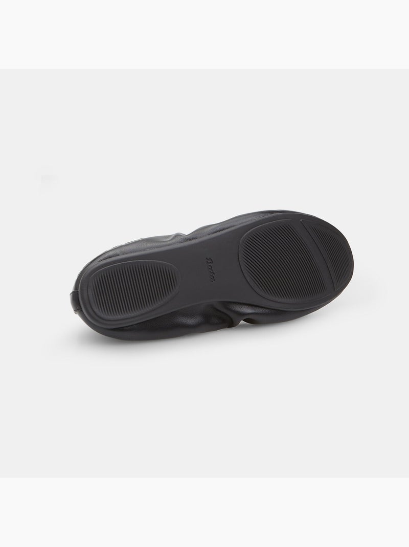 Ballerine plate élastiquée Noir - Kiabi