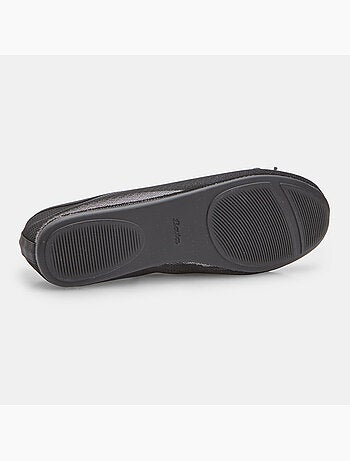 Ballerine plates avec tige en mesh et petit nœud