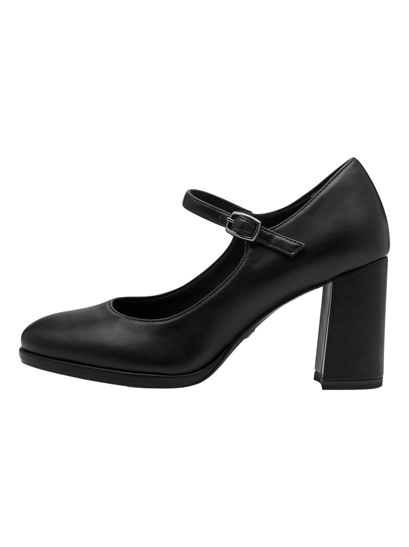 Ballerine Talon à Brides Tamaris Noir mat - Kiabi