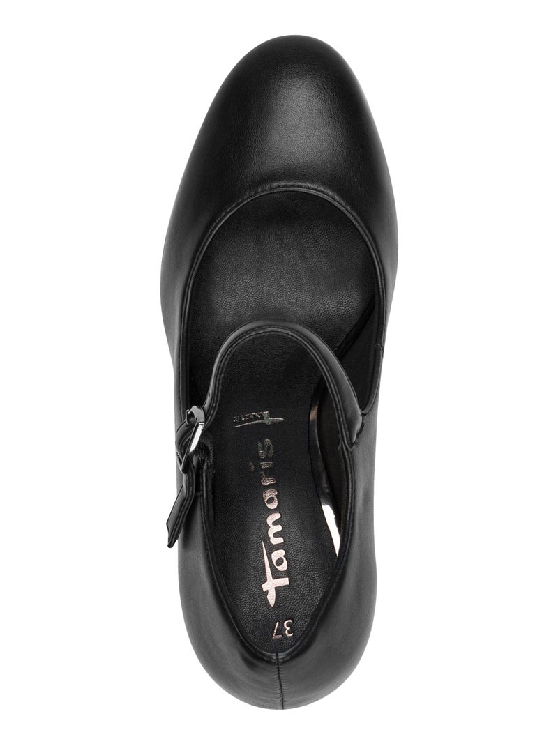 Ballerine Talon à Brides Tamaris Noir mat - Kiabi