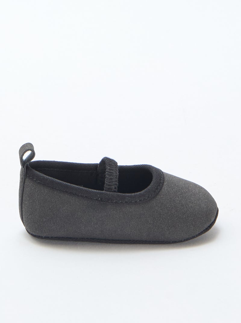 Ballerine unie Noir - Kiabi