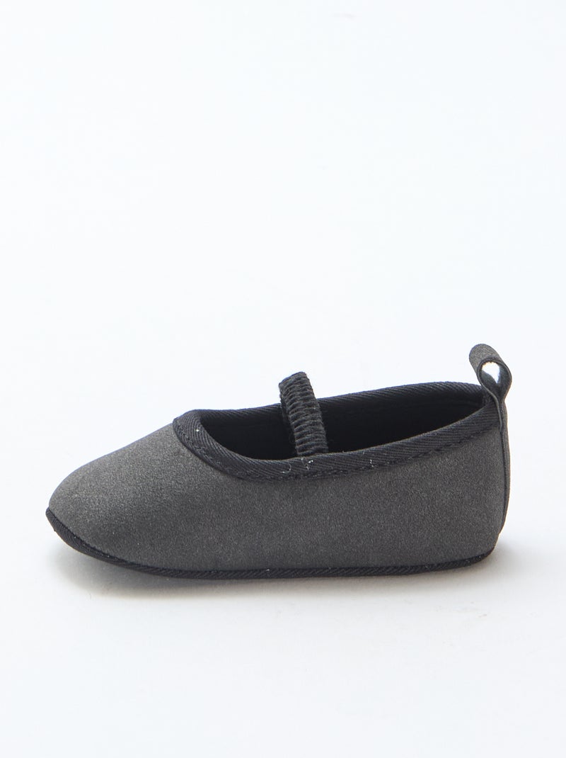 Ballerine unie Noir - Kiabi