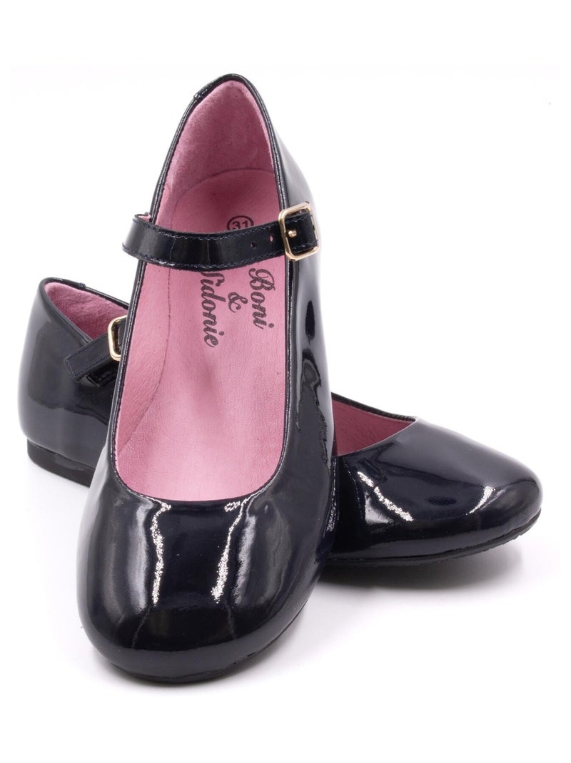 Ballerine Vernis - Boni Hortense Bleu marine - Kiabi