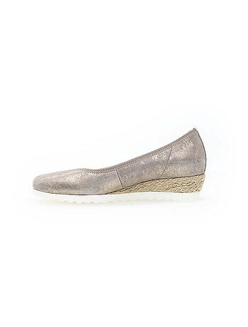 Ballerines - en cuir métallisé