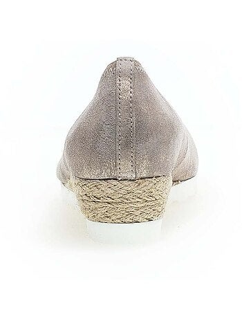 Ballerines - en cuir métallisé