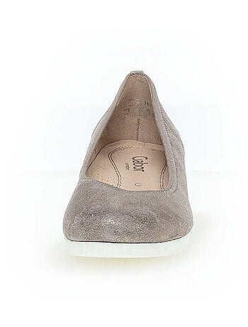 Ballerines - en cuir métallisé