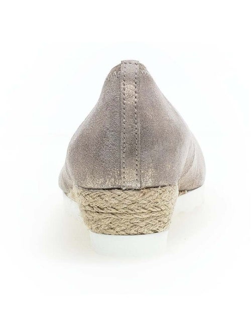 Ballerines - en cuir métallisé - Kiabi