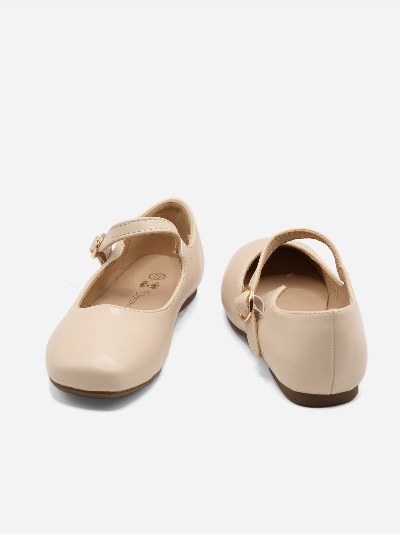 Ballerines à boucle Crème - Kiabi