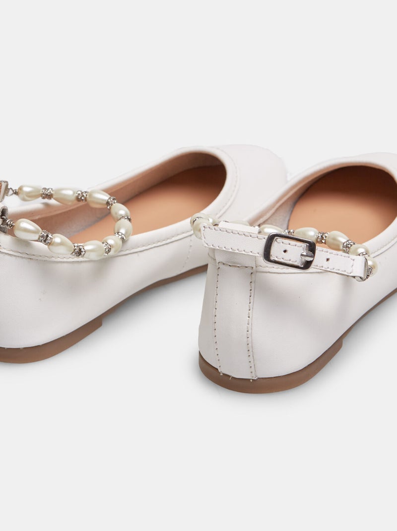 Ballerines à bride BATA Blanc - Kiabi