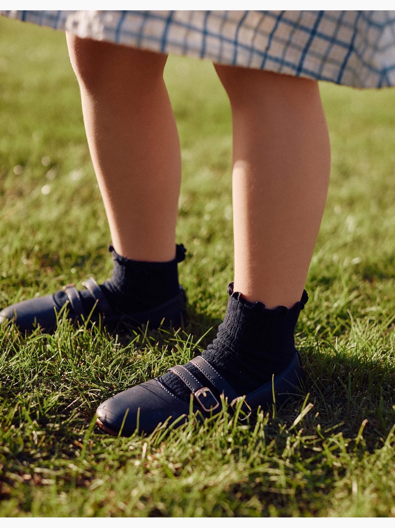 Ballerines à brides avec boucle décorative Bleu foncé - Kiabi