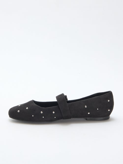 Ballerines à brides effet clou - Kiabi