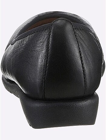 Ballerines à dessus cuir lisse et semelle souple en caoutchouc - Taille standard - Witt