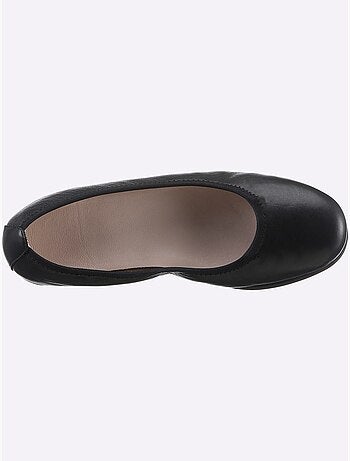 Ballerines à dessus cuir lisse et semelle souple en caoutchouc - Taille standard - Witt