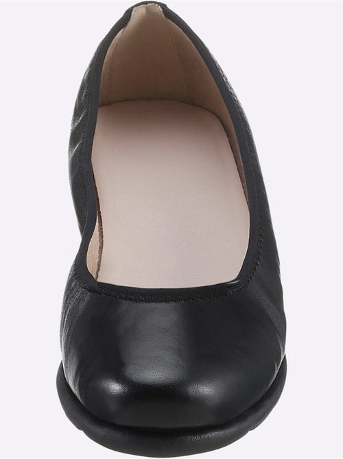 Ballerines à dessus cuir lisse et semelle souple en caoutchouc - Taille standard - Witt - Kiabi