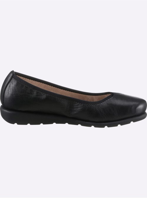 Ballerines à dessus cuir lisse et semelle souple en caoutchouc - Taille standard - Witt - Kiabi