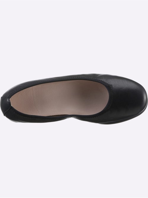 Ballerines à dessus cuir lisse et semelle souple en caoutchouc - Taille standard - Witt - Kiabi
