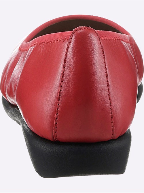 Ballerines à dessus cuir lisse et semelle souple en caoutchouc - Taille standard - Witt - Kiabi