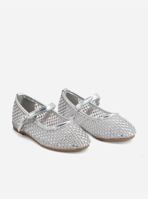 Ballerines à détail strass - Kiabi