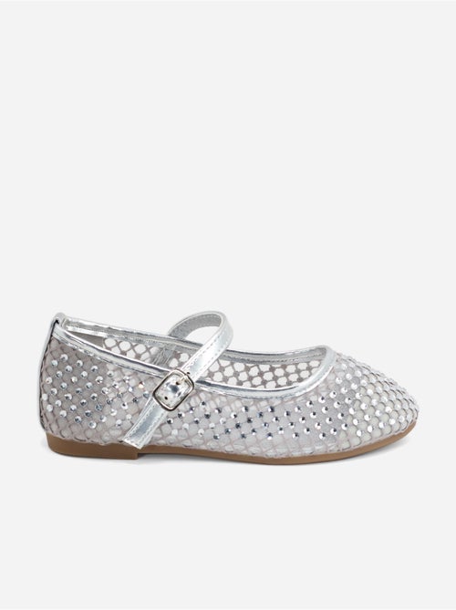 Ballerines à détail strass - Kiabi
