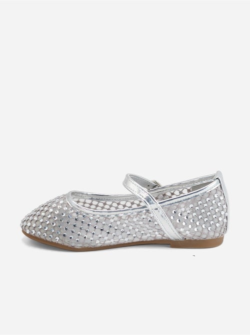 Ballerines à détail strass - Kiabi