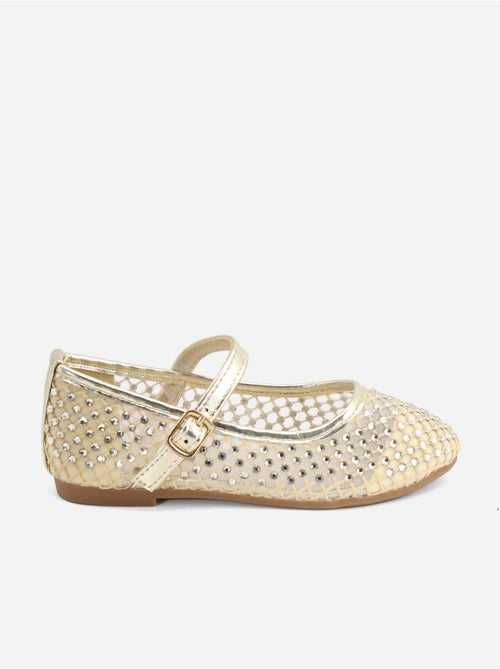 Ballerines à détail strass - Kiabi