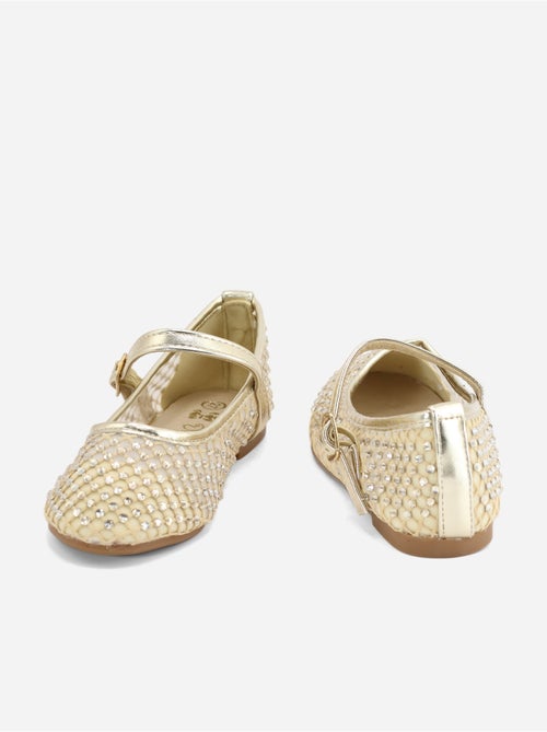 Ballerines à détail strass - Kiabi